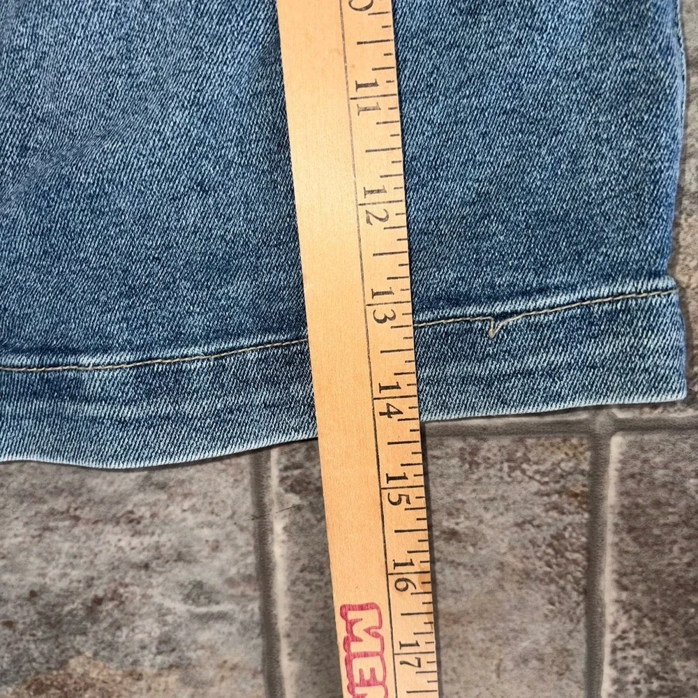 Free‎ People We the Free Virgo Mini Skirt Denim Jean 29 Zip Front Medium Wash